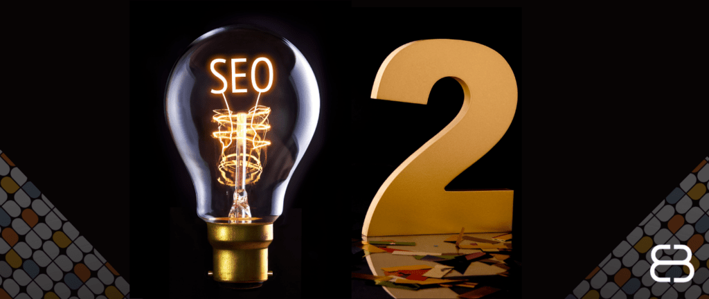 Light Bulb with "SEO" next to the number 2